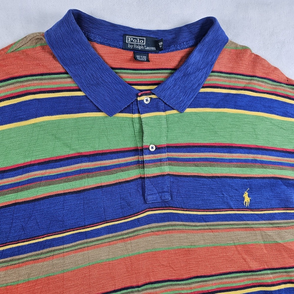 Polo Ralph Lauren Shirt Mens 5XB Big & Tall Multicolored Striped Colorful Serape